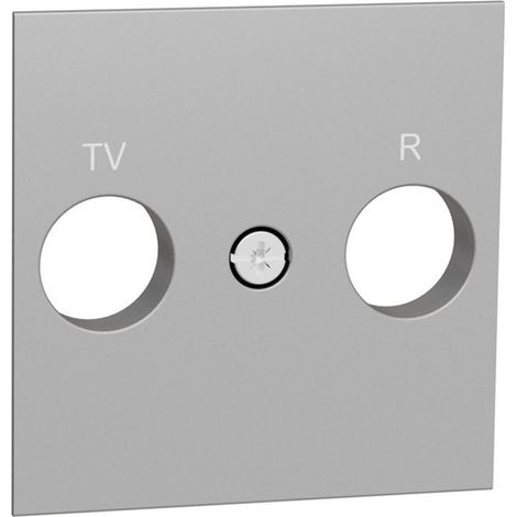 Couvercle de prise TV + FM Schneider Serie New Unica Aluminium (1/2)