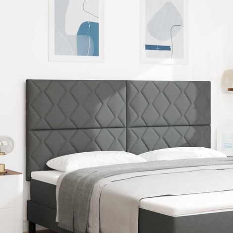 vidaXL Tête de lit LED Gris 180 cm tissu (1/5)