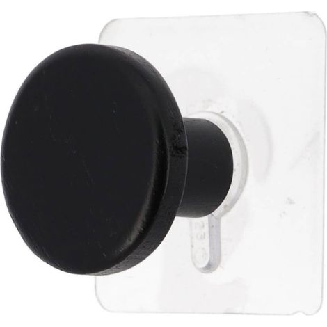 Kleiderhaken aus bambus d4,5cm, bemalt auf sticker - schwarz - Tendance