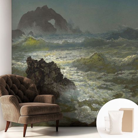 Carta Da Parati - Murale Alla Moda Decorazione - Camera Da Letto - Con Colla Gratuita Mare in tempesta 250x250 cm (1/5)
