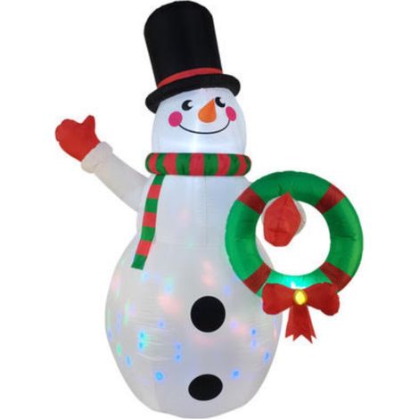 Pupazzo di neve gonfiabile StarryLights 242 cm - una gigantesca decorazione natalizia per il giardino e la casa (1/3)