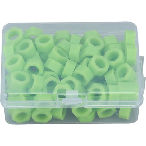 100 anneaux de code dentaire en silicone pour l'identification des instruments, vert (lot de 100 pièces) (1/5)