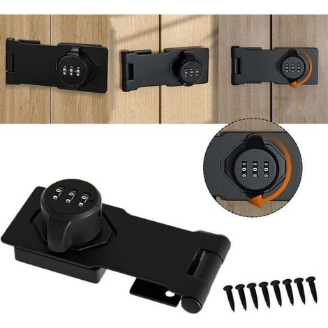 Serrure de porte codée - Sécurité - Casiers, abris jardin, armoires - Acier inoxydable, avec vis - Écoles, particuliers, entreprises (1/4)