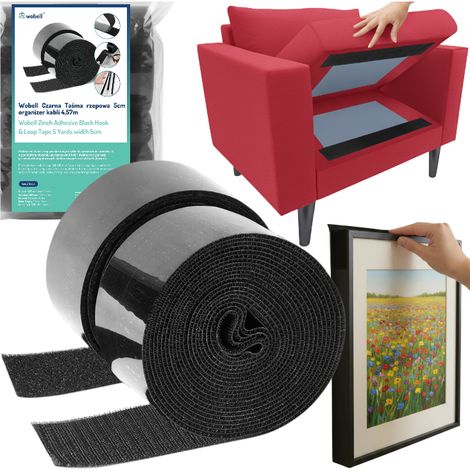 ROLLO DE CINTA VELCRO AUTOADHESIVA CON ADHESIVO FUERTE 50MM VELCRO FUERTE PARA CORTAR
