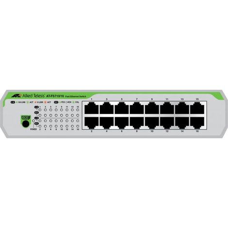 Allied Telesis AT-FS710/16-50 - Non-géré - Fast Ethernet (10/100) - Grille de montage - 1U