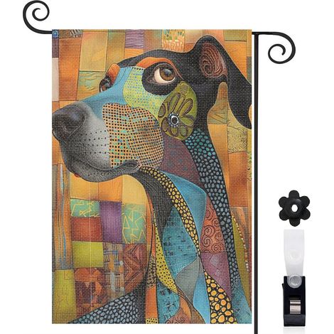 Drapeau de jardin Joyeuses saisons en toile de jute 30 x 45 cm résistant aux intempéries décoration saisonnière pour jardin (1/5)