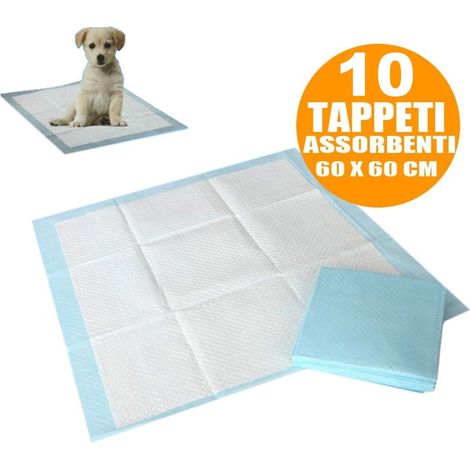 TrAdE Shop Traesio - Tappetini Superr Assorbenti Per Cani Gatti 60x60cm Cuccioli Pannolini Traverse - (1/3)