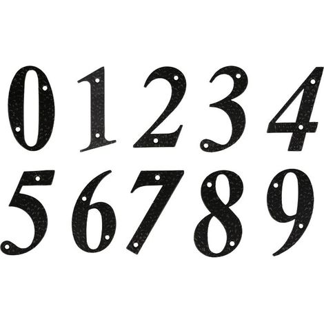 NUMERO 0-4" ACERO NEGRO (D) - AMIG