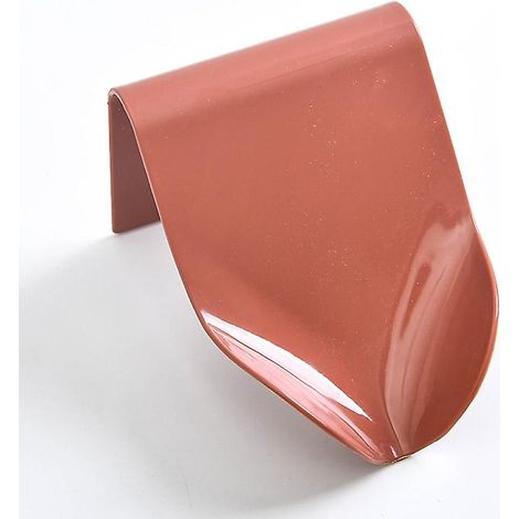Porte-savon en plastique marron pour salle de bain, boîte de rangement pour savon et éponge de douche (1/5)