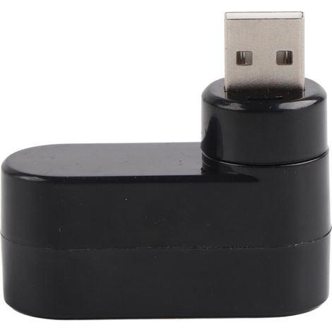 Hub USB 2.0 Mini Rotatif Adaptateur Multiprise 4 Ports pour PC Ordinateur Portable Noir (1/5)