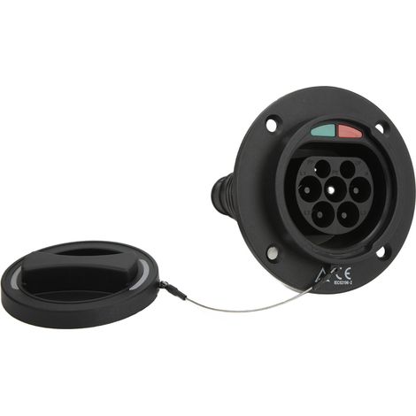 SJLERST Prise de Charge EV, Adaptateur de Charge EV de Type 2 250V 16/32A AC IP54 Prise de Charge EV étanche Universelle pour Type 2 IEC 62196 (1/5)