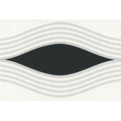 AS Creation Infinity Wave Black Grey Self Adhesive Narrow Border Wallpaper (1/4)