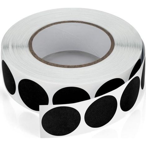 Adesivi rotondi, puntini di etichettatura, con codice colore, pellicola vinilica autoadesiva, 19 mm, nero (1/5)