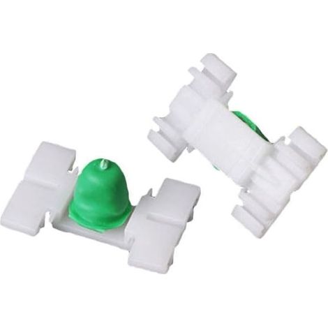 Lot de 20 clips de fixation pour baguettes de porte extérieures, blanc + vert, 31 x 20 mm, pour BMW E36 E46 323 325 328 330 (93-06)