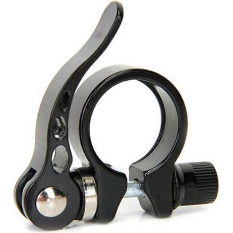 Collier de selle vélo 34,9 mm, pince de tube de selle VTT, accessoire de fixation robuste pour guidon et cadre, étau de montage aluminium, serrage rapide et sûr.