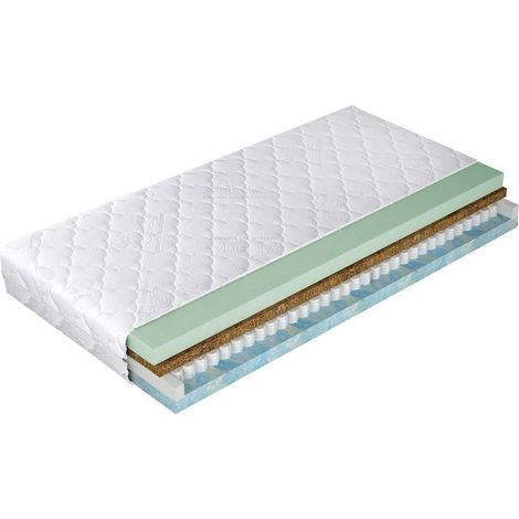 Colchón Eco I , Con muelle (Pocket), La espuma de poliuretano, Lana, 7 zonas anatómicas, Propiedades ortopédicas, Capa de coco, Dos niveles de firmeza, Dos caras (1/2)