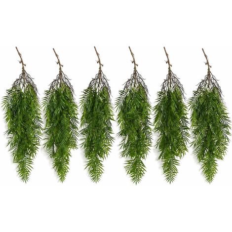 Pack of 6 x 90cm Artificial Trailing Palm Fern Plant Hanging Faux Tropical Greenery (1/5)