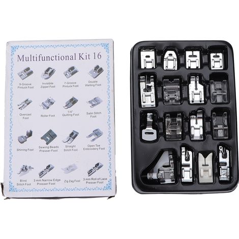 16Pcs Sewing Machine Presser Foot Kit Multifunctional Durable Sewing Accessories (1/5)