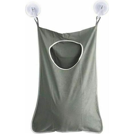 Basket to laundry in fabric Oxford to hang for door gain of place + 2 hooks in stainless steel + 2 cups- (1/5)