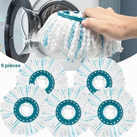 5 articles Balai Serpillère Ronde pour Leifheit Clean Twist Disc Mop Micro Systèmes articles de Rechange (1/5)