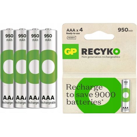 Accumulateur Lr03 / Aaa - 950 Mah - 4 Pièces - Nimh - Écologique (1/5)