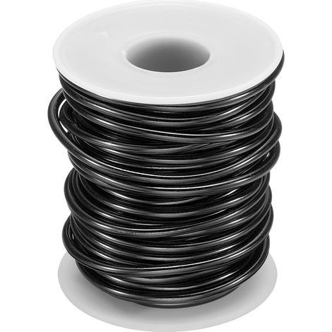 Fil Bonsaï Anodisé Aluminium Rouleau Fil 3mm/9 Gauge 33ft Noir (1/5)