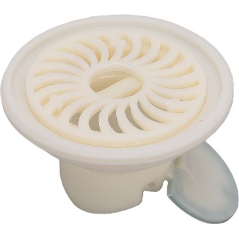Bouchon de douche anti-odeurs, grand diamètre, en plastique, pour salle de bain, balcon ou cuisine. Système anti-refoulement au sol, noyau droit de 76 mm. (1/5)