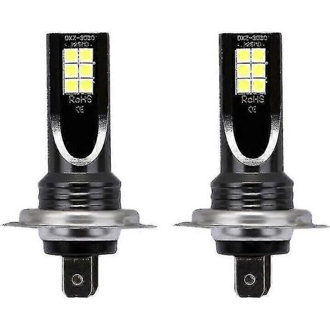 Ampoule LED H7 3030 12 SMD 110 W pour phares antibrouillard de voiture, alimentation DC12-24 6000K, conversion d'ampoule globe. (1/5)