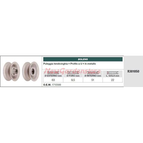 Polea loca BOLENS para tractor de césped R301050