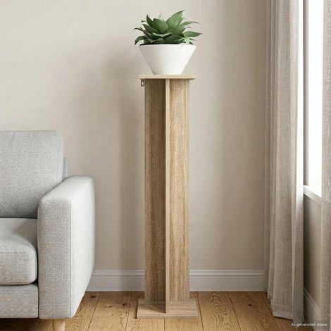 Support de Plante Multi-Niveaux en Bois d'Ingénierie Chêne Sonoma 25 x 25,5 x 100,5 cm - PANGIVO (1/5)