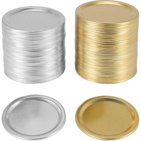 80 Stück Einmachdeckel mit normaler Öffnung, Mundkugel-Glasdeckel, geteilter sicherer Einmachdeckel, 70 mm (1/5)