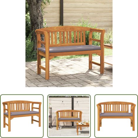 vidaXL Massivholz - Rosenbank Natur 114 x 46 x 82,5 cm Massivholz Akazie (1/5)