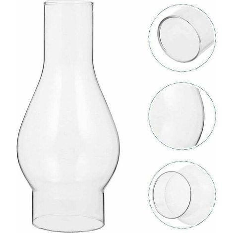 Abat-jour en Verre Transparent pour Lampe à Huile, Abat-jour pour Lampe Kérosène, Accessoires Remplaçables (Size : Small) (1/4)