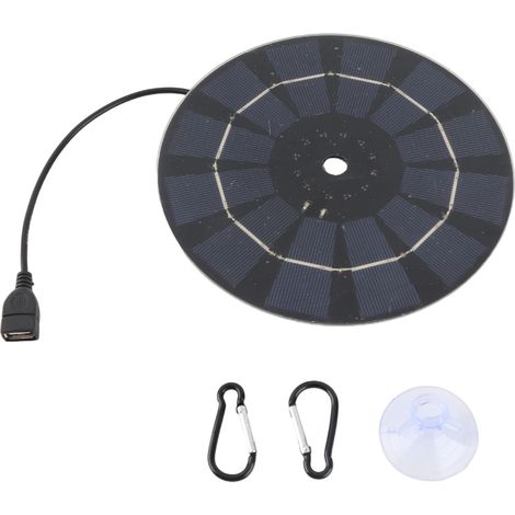Ortviai Panneau Solaire Circulaire 5 W Monocristallin pour Charge de Téléphone en Extérieur et Camping (1/5)
