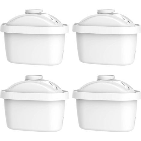 Filtre à eau compatible Brita Maxtra+ Plus – Réduction 97% chlore – Technologie multi-niveaux – Certifié NSF et TÜV SÜD (lot de 4) (1/5)