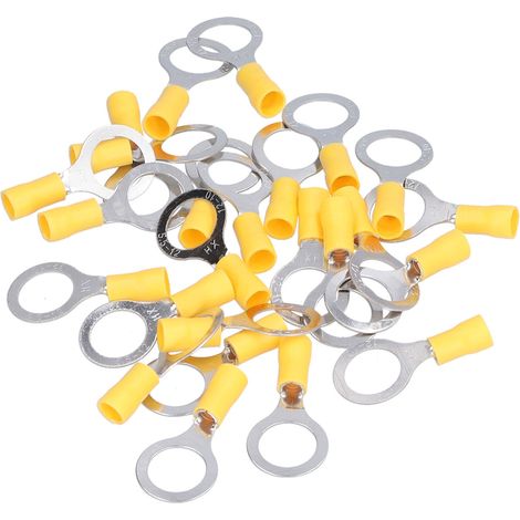Set mit 25 Ringkabelschuhen für RV5-12-Elektrokabel, gelb (1/5)