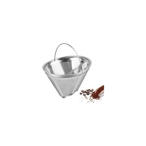 Filtre à Café Réutilisable , Filtre a cafe en acier inoxydable pour Faire du Café Manuel filtre café permanent pour Goutter du café sans Papier