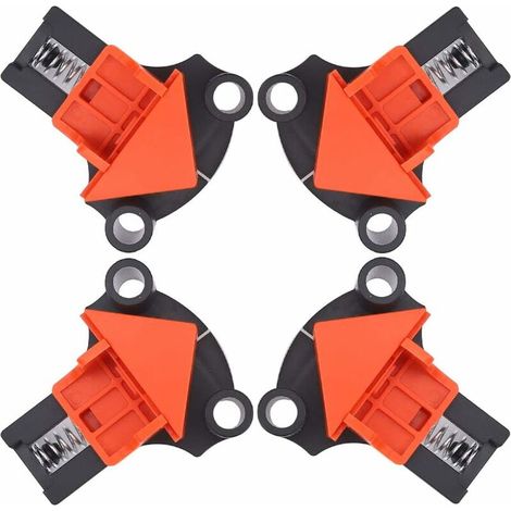 Corner Presses,90 Degree Right Angle Clamp,4Pcs Adjustable Woodworking Angle Vise Jaw Set,Corner Welding Clamp (1/5)