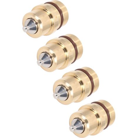 Lot de 4 vannes de commande par joystick pour excavatrice, joint en caoutchouc, alliage d'acier et laiton résistant à la chaleur, à poussoir, pour bulldozer (1/5)