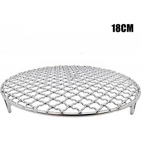 Grille de barbecue ronde en acier inoxydable, Ø 15, 18, 20, 24 ou 29 cm, neuve (18 cm). (1/4)