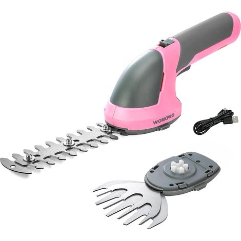 Cisaille Sculpte-Haie et Taille-Herbes sans Fil 7,2V Cisaille à Gazon avec 2 Lames, Taille Haie Electrique 2 en 1 avec Batterie 2000 mAh, Câble de Charge (1/5)