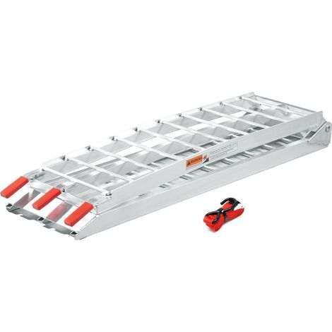 Rampa di carico pieghevole in alluminio 226 cm Rampa di accesso quad ATV 340 kg 160002133