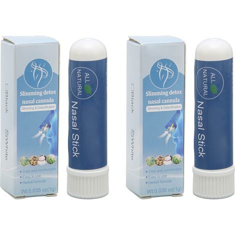 2 pièces Inhalateurs Nasaux 1g Rafraîchissants - Décongestionnants Minceur aux Herbes Blanches (1/5)
