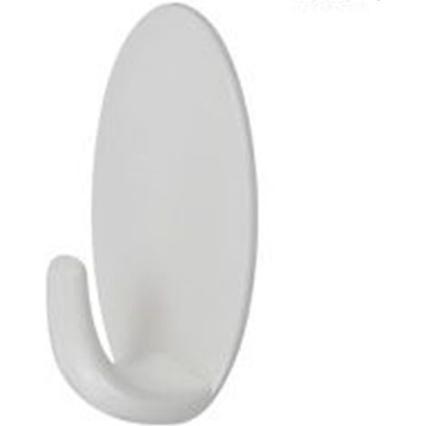 Cleafe - Set 2pz Ganci Appendini Adesivi Parete Casa Cucina Bagno Attaccapanni Ovali 59676 - (1/3)