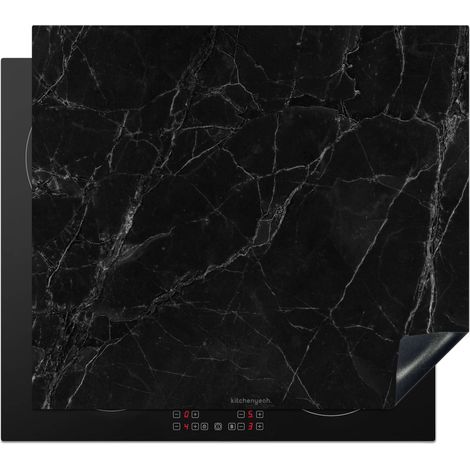 Induction Hob Protector Black - Marble 60x52 cm