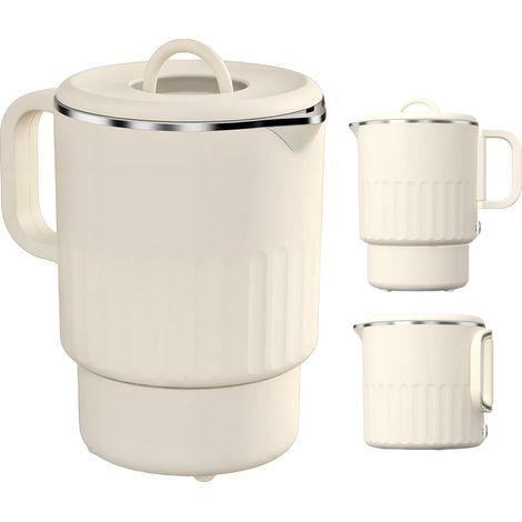 Bouilloire électrique pliable 1L, Bouilloire portable de camping, Bouilloire de voyage, 600W en acier inoxydable 304, sans BPA, cuisson rapide pour la cuisine, le camping, les voyages, les activités (1/5)