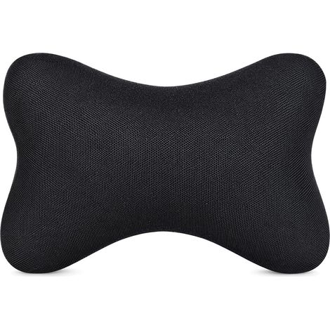 Coussin Appuie Tête Voiture, Coussin Cervical Voiture en Mousse à Mémoire de Forme avec Sangle Réglable, Housse Amovible Lavable pour Chaise de Bureau Chaise Gaming Fauteuil Canapé, Noir (1/5)
