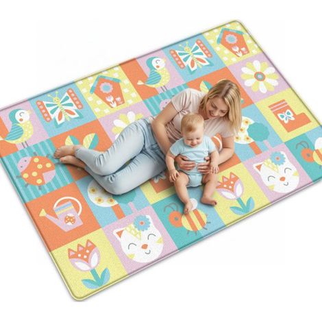 Tapis de Jeux Bebe Pliable Impermeable à 2 Faces - 200x180x1cm - Tapis d'eveil - Qualité Infantile non Toxique, Antidérapante (1/5)