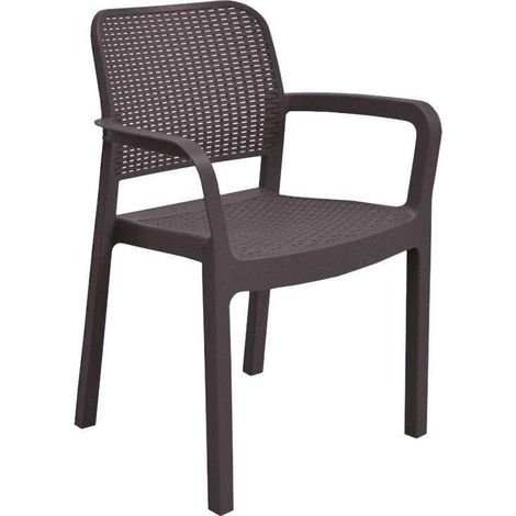 Allibert Samanna chaise de jardin brun design moderne (1/3)