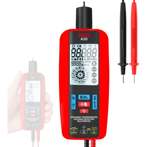 2-in-1-Digitalmultimeter, Stromzange, elektrischer Prüfer, 6000 Zähler, Leckspannung, Strom, Widerstand.